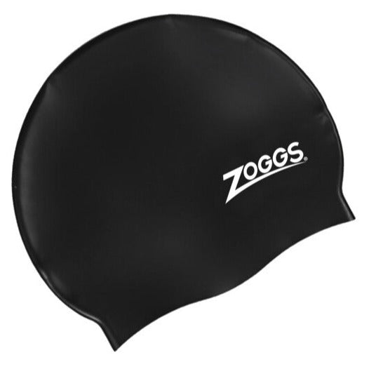 Zoggs Adults Silicone Swim Cap - Black