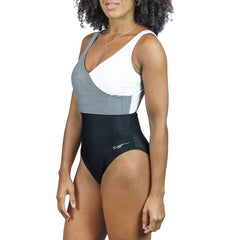 Zoggs Sunrise Black Stripe Swimming Costume