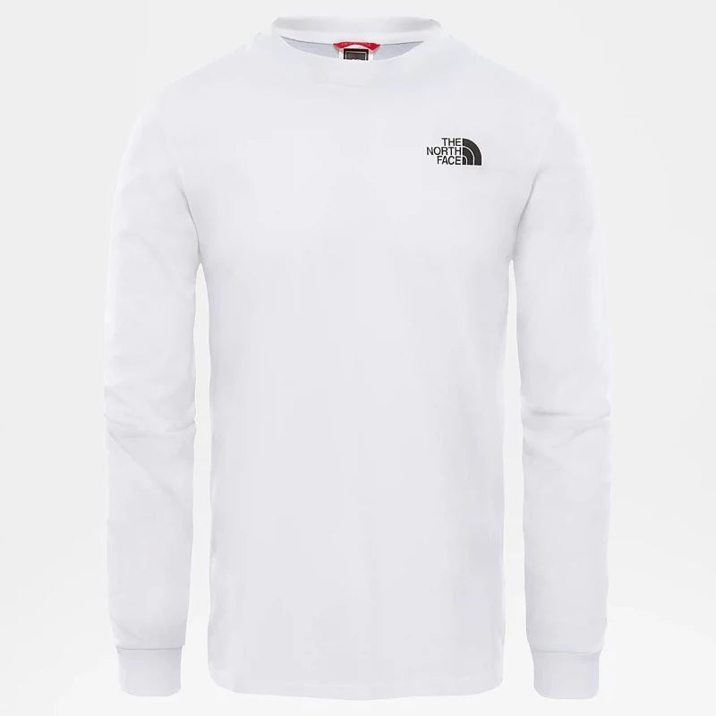 The North Face Simple Dome Men's Long Sleeve T-Shirt- White 4