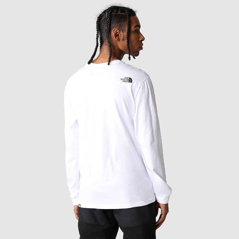 The North Face Simple Dome Men's Long Sleeve T-Shirt- White 3