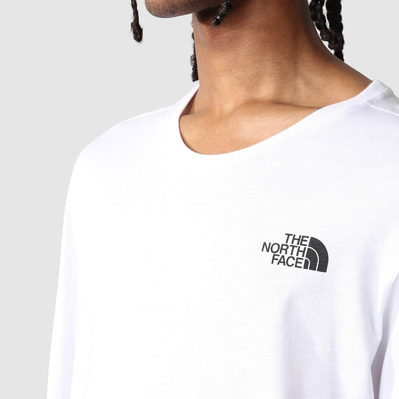 The North Face Simple Dome Men's Long Sleeve T-Shirt- White 2