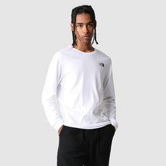 The North Face Simple Dome Men's Long Sleeve T-Shirt- White 1