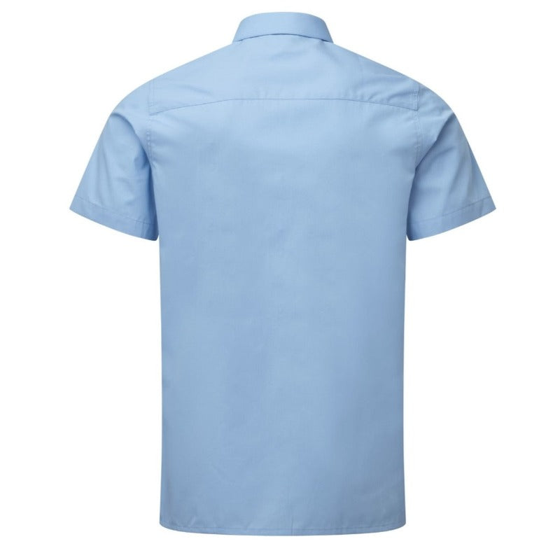 David Luke Boys Short Sleeve School Shirt - Blue.2