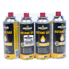 Milestone 220g Butane Gas Canisters - 4 Pack.1