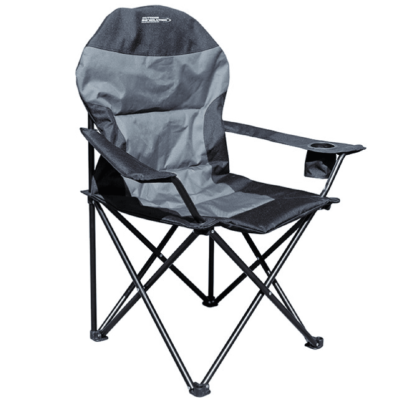 Outdoor Revolution Highback XL Chair Grey/Black-outback trading