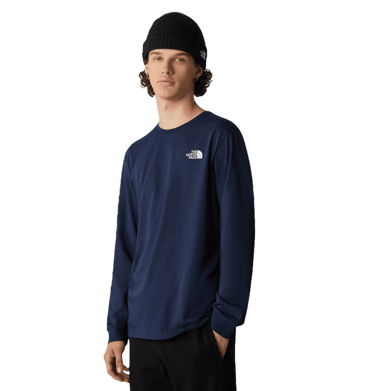 The North Face Simple Dome Men's Long Sleeve T-Shirt- Summit Navy 1