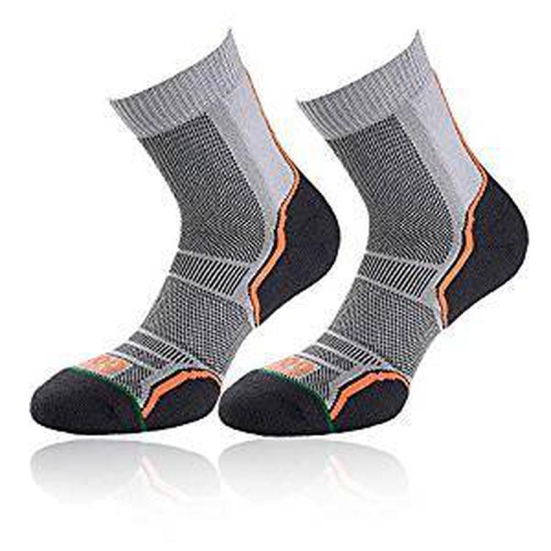 1000 Mile Trail Sock Twin Pack Ladies - Grey-Socks-Outback Trading