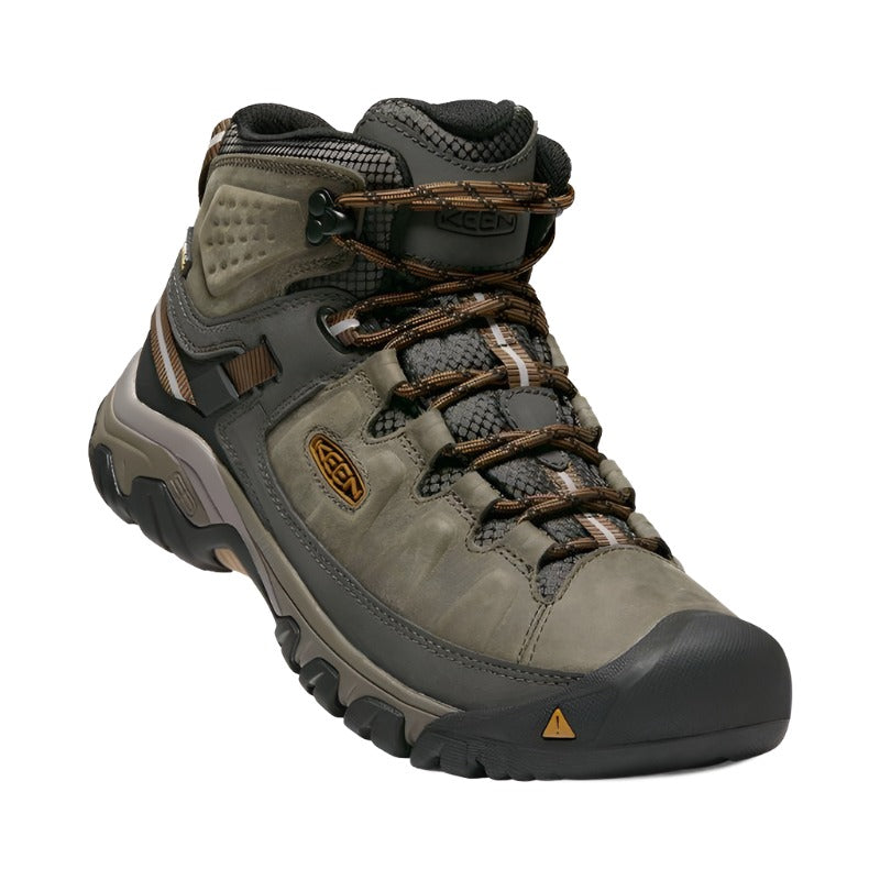 Keen Targhee III Mid Men's Waterproof Walking Boots - Black Olive/Golden Brown-Walking Boots-Outback Trading