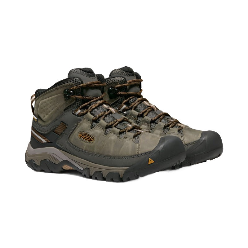 Keen Targhee III Mid Men's Waterproof Walking Boots - Black Olive/Golden Brown-Walking Boots-Outback Trading