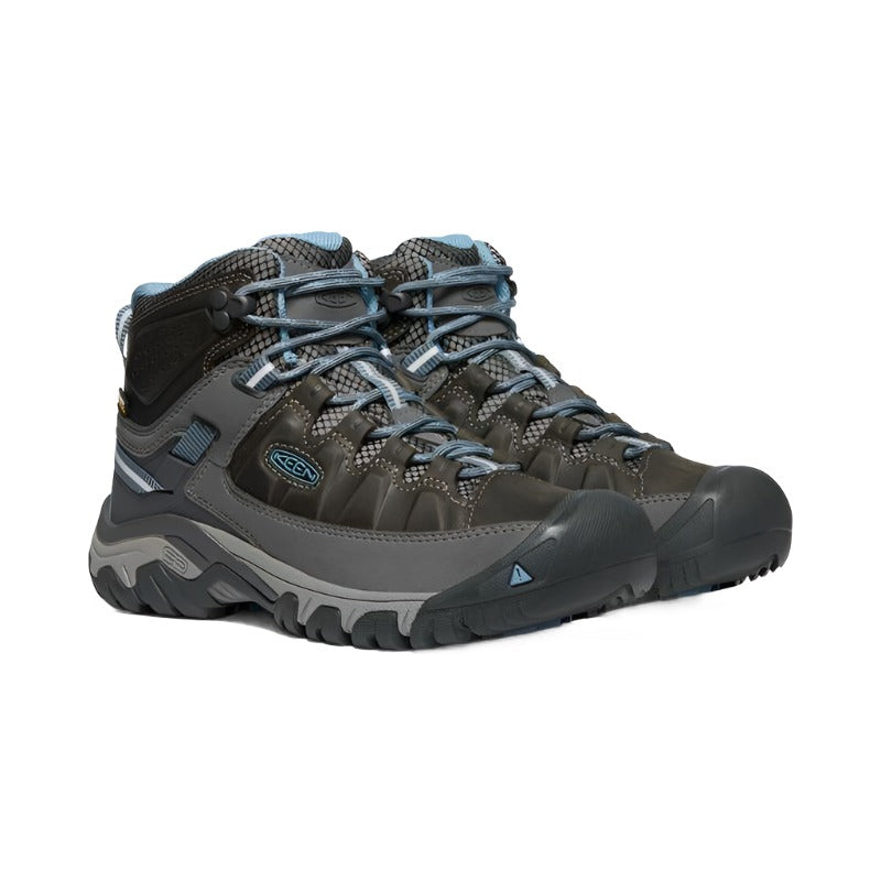 Keen Targhee III Mid Women's Waterproof Walking Boots - Magnet/Atlantic Blue-Walking Boots-Outback Trading
