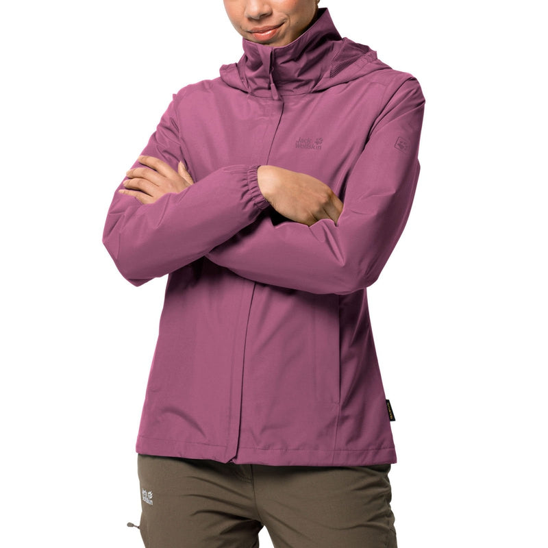 Jack Wolfskin Stormy Point Womens Jacket - Violet Quartz-Waterproof Jackets for Women-Outback Trading