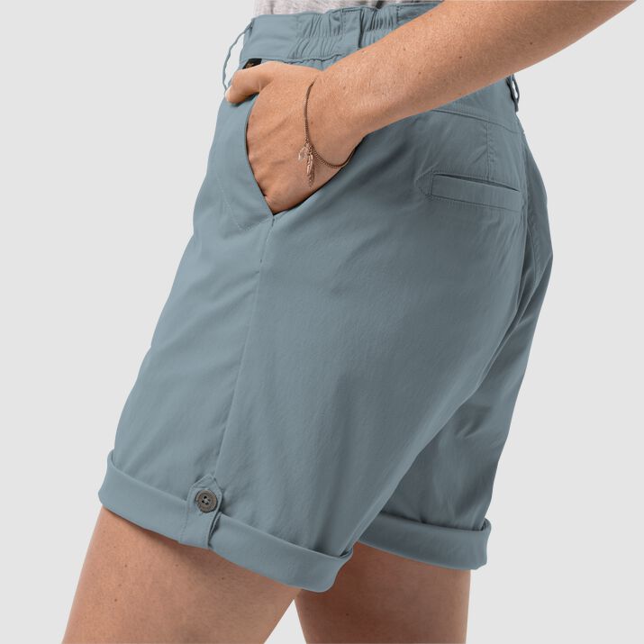 Jack Wolfskin Desert Shorts For Women - Teal Grey