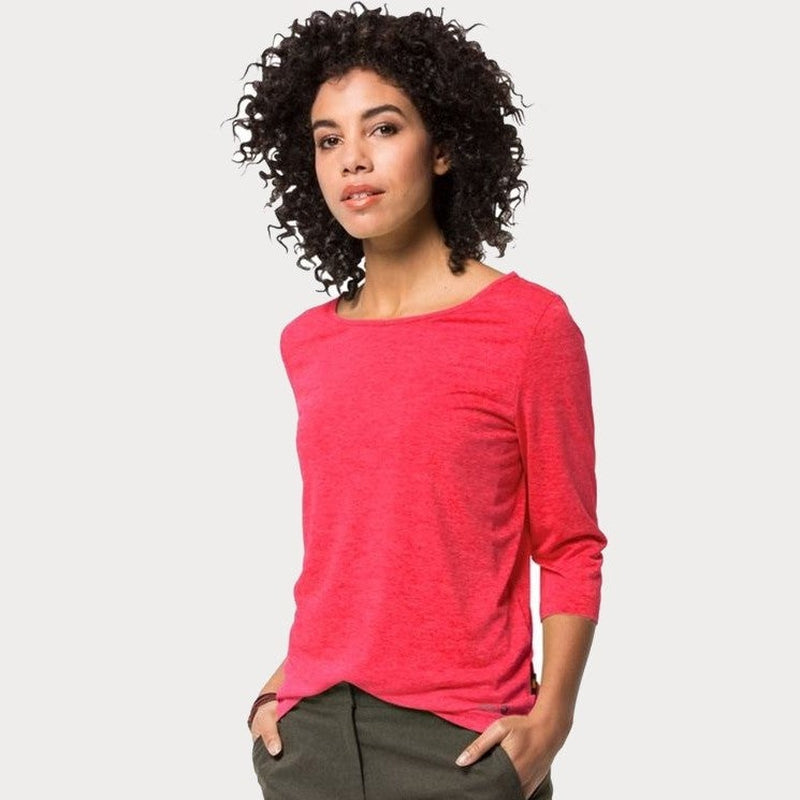 Jack Wolfskin JWP Women's 3/4 T-Shirt - Tulip Red – Outback Trading