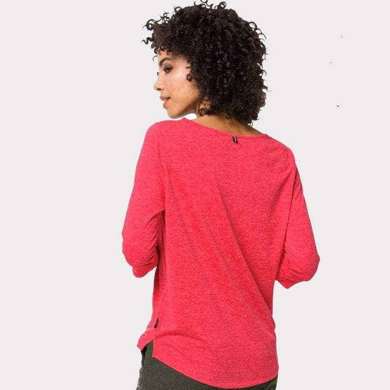 Jack Wolfskin JWP Women's 3/4 T-Shirt - Tulip Red-Technical Tees-Outback Trading