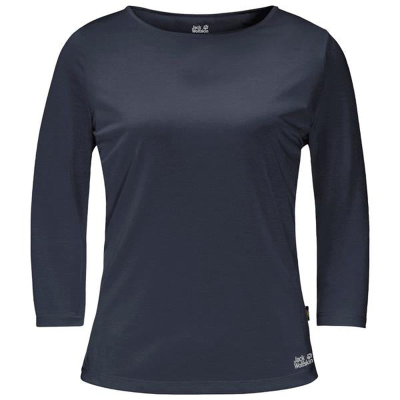 Jack Wolfskin JWP Women's 3/4 T-Shirt - Night Blue-Technical Tees-Outback Trading