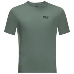 Jack Wolfskin Tech Tee Mens T Shirt - Hedge Green.-Outback Trading-1