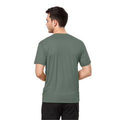 Jack Wolfskin Tech Tee Mens T Shirt - Hedge Green.-Outback Trading-3