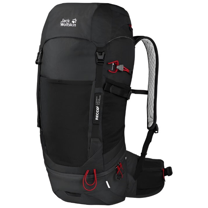 Jack Wolfskin Wolftrail 28 Recco Backpack - Black-Outback Trading-1