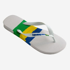 Havaianas Brasil Tech Men's Flip Flops - White 2