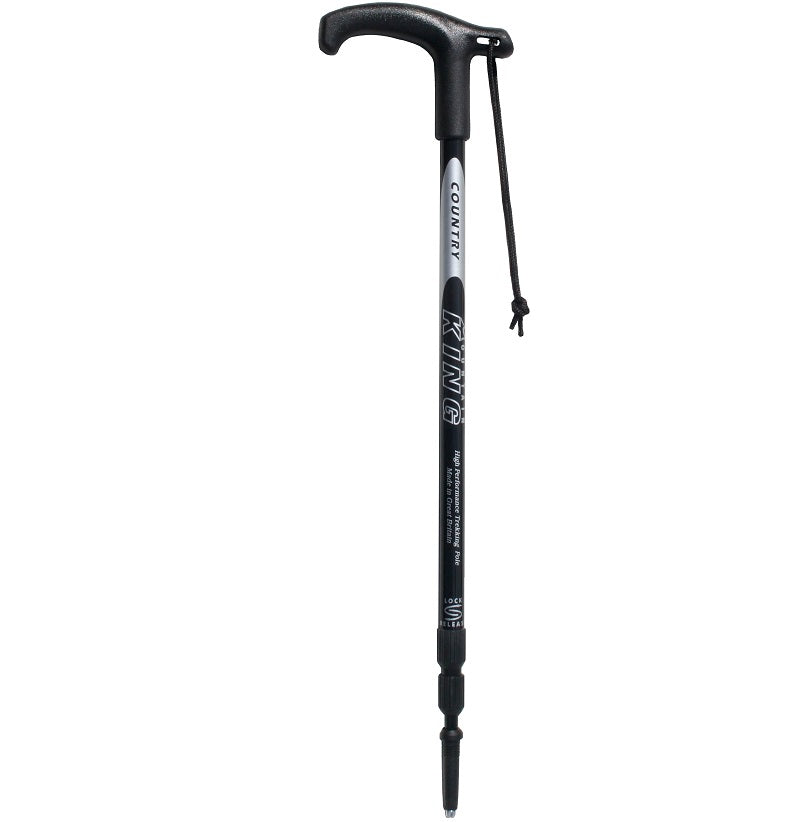 Mountain King Country Walking Pole with Handle - Black.1