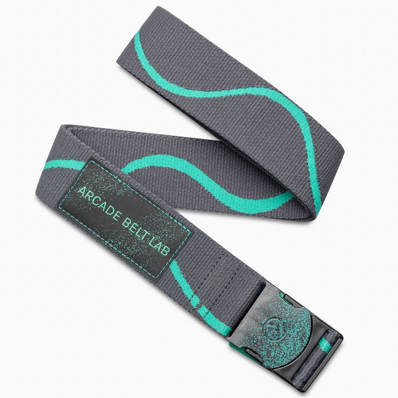 Arcade Wave Elasticated Belt - Charcoal/Astro-Belts-Outback Trading