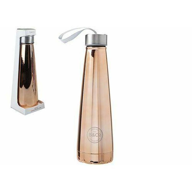 B&Co Conical Flask Rose 450ml-Flasks-Outback Trading