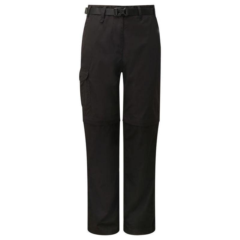Craghoppers Kiwi Convertible Women's Trousers Black-Active Trousers-Outback Trading