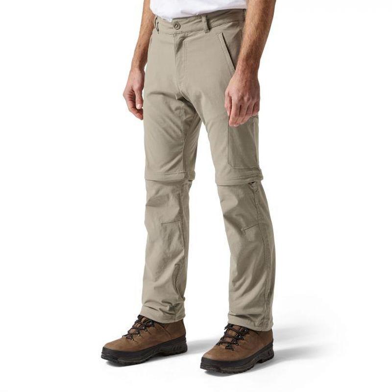 Craghoppers NosiLife Pro Men's Trek Convertible Walking Trousers - Pebble-Active Trousers-Outback Trading