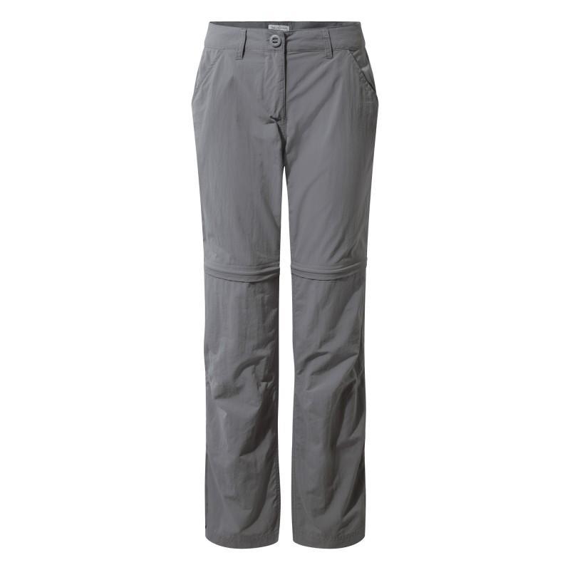 Craghoppers NosiLife Women's Convertible Trousers - Platinum - Size 12 Regular-Active Trousers-Outback Trading