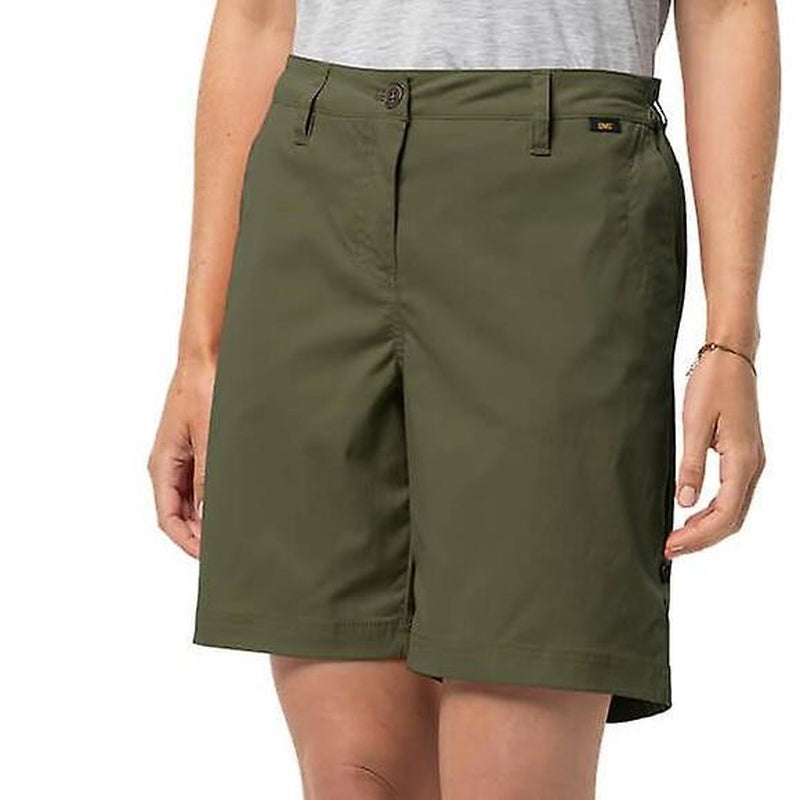 Jack Wolfskin Desert Shorts For Women - Delta Green-Shorts-Outback Trading