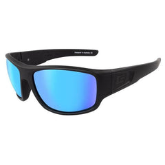 Dirty Dog Muffler Satin Black Grey Ice Blue Mirror Polarised Sunglasses-Sunglasses-Outback Trading