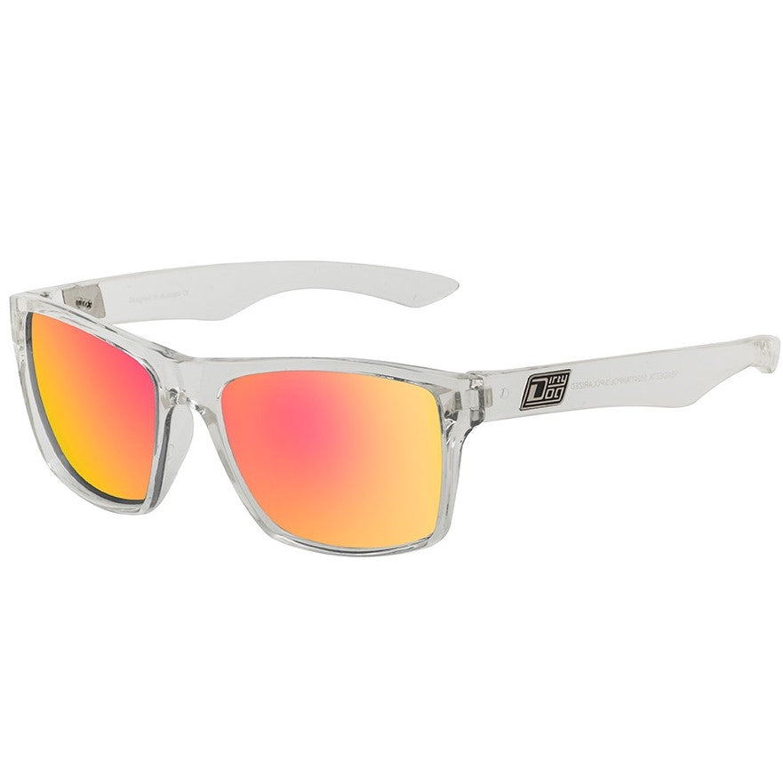 Dog Vendetta Crystal/Red Fusion Polarised Lens Sunglasses-Outback Trading