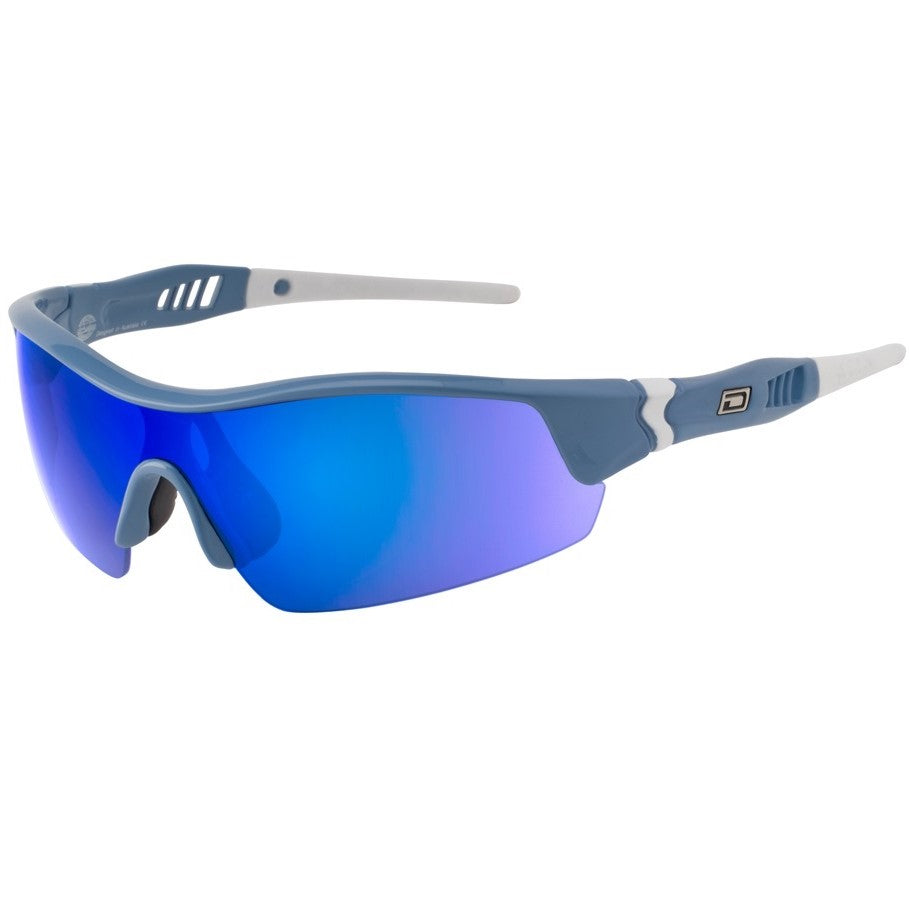 Dirty Dog Sport Edge Powder Blue Frame - Blue Fusion Mirror Polarised Sunglasses-Outback Trading