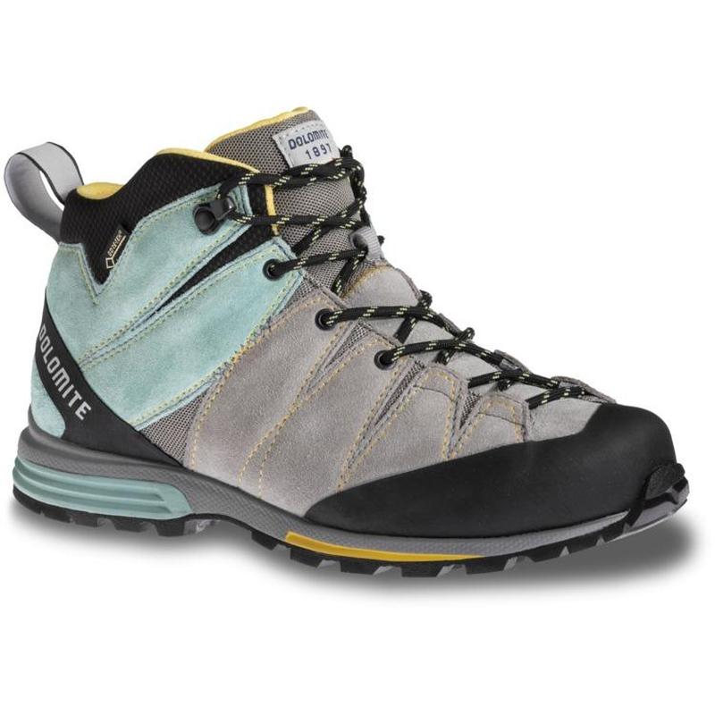Dolomite Diagonal Pro GTX Womens's Mid Walking Boots - Flint Grey/Agate Green-Walking Boots-Outback Trading