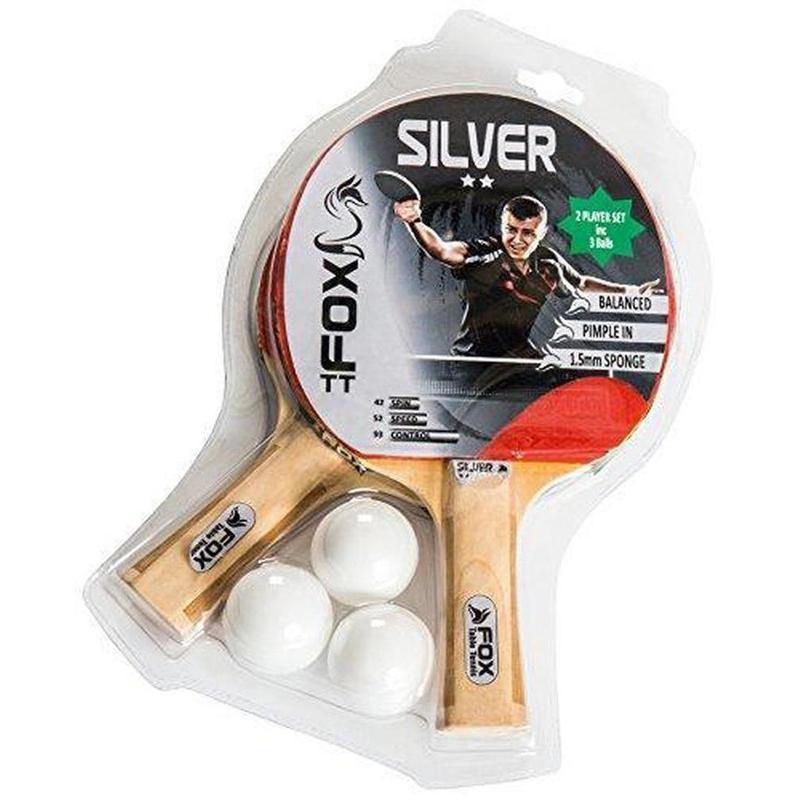 Fox TT Silver 2 Star Table Tennis Set - Red-Table Tennis-Outback Trading