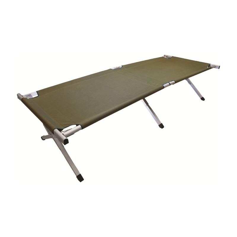 Highlander Aluminium Camp Bed - Green-Camp Beds-Outback Trading