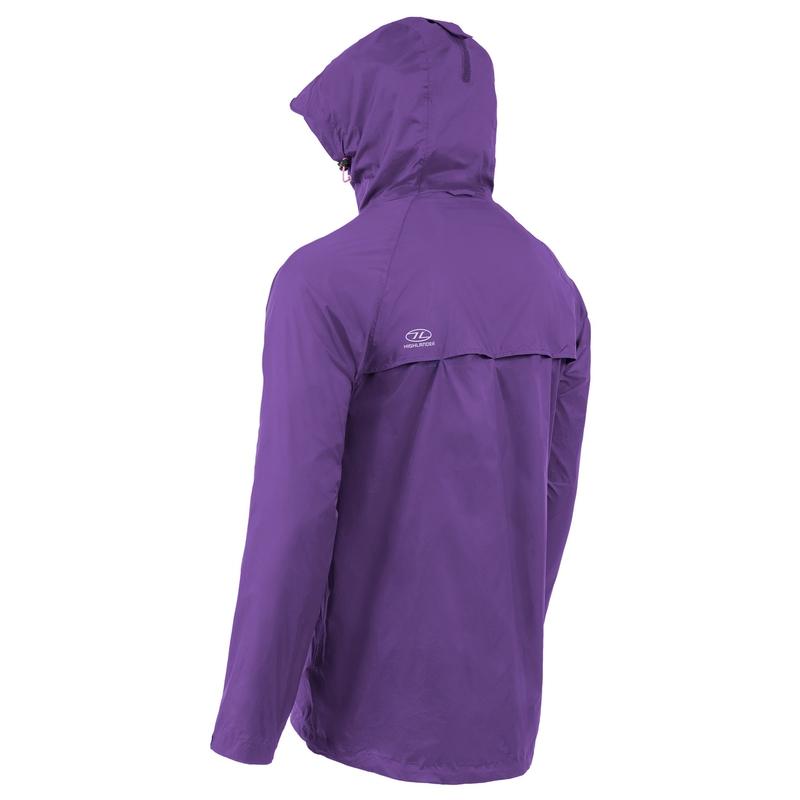 Highlander Stow & Go Unisex Waterproof Pack-Away Jacket - Purple-Waterproof Jackets-Outback Trading