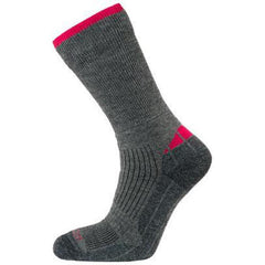 Horizon Performance Merino Hiker Men's Walking Socks - Grey/Burgundy-Socks-Outback Trading