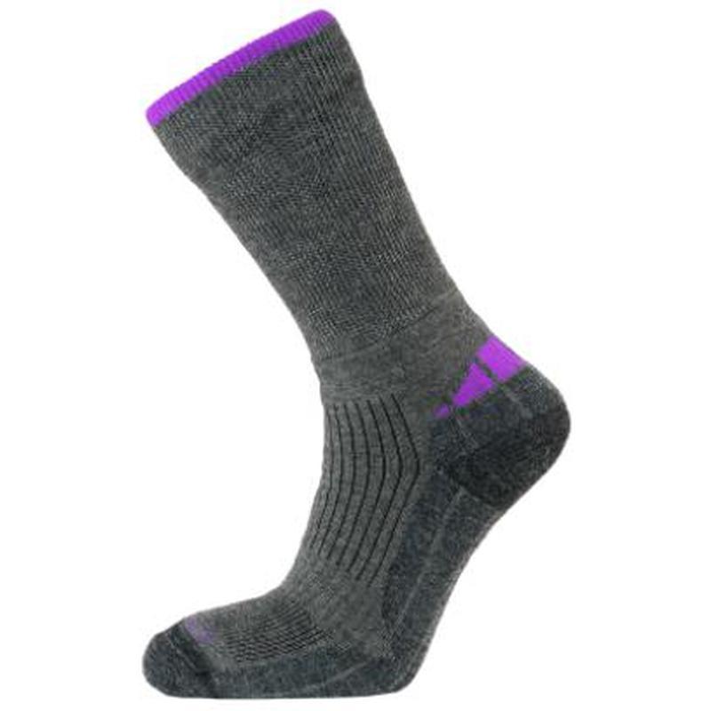 Horizon Performance Merino Hiker Women's Walking Socks - Grey/Violet-Socks-Outback Trading