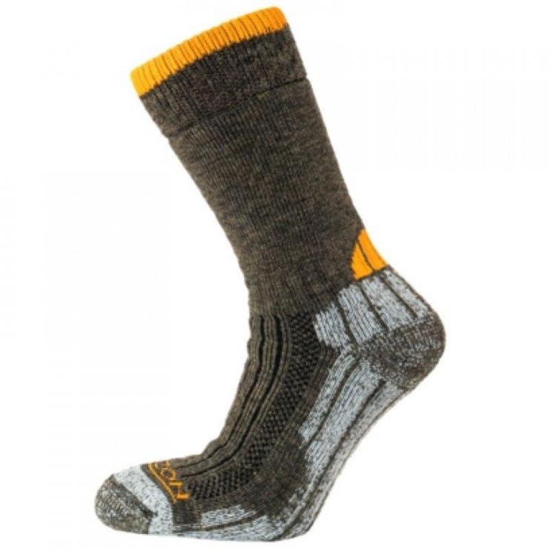Horizon Performance Merino Trekker Men's Socks - OliveMarl/Orange-Socks-Outback Trading