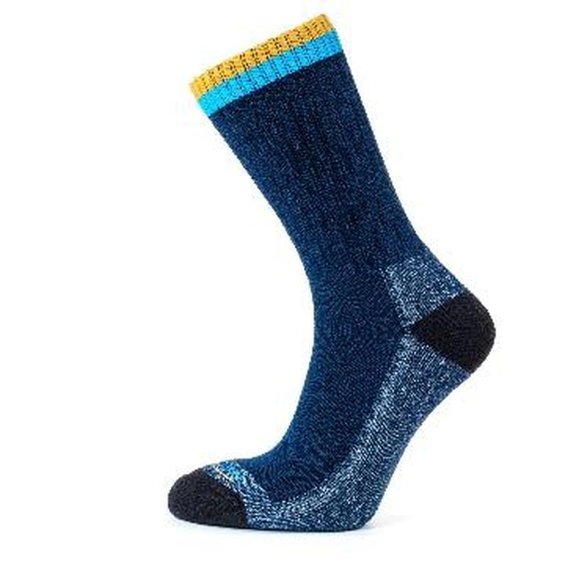 Horizon Premium Micro Crew Socks Men's - Navy/Amber-Socks-Outback Trading