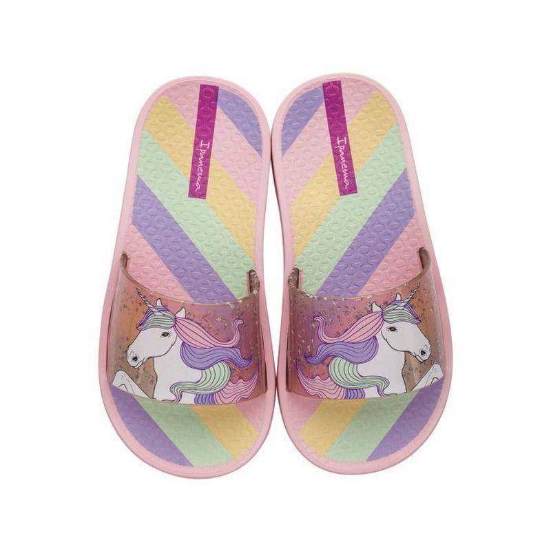 Ipanema Childrens Urban Slide Flip Flop - Pink Unicorn-kids sandals-Outback Trading