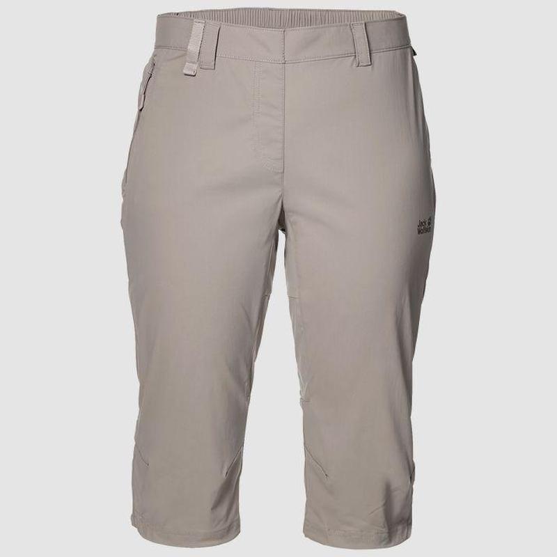 Jack Wolfskin Activate Light Women's 3/4 Length Trousers - Moon Rock-Shorts-Outback Trading
