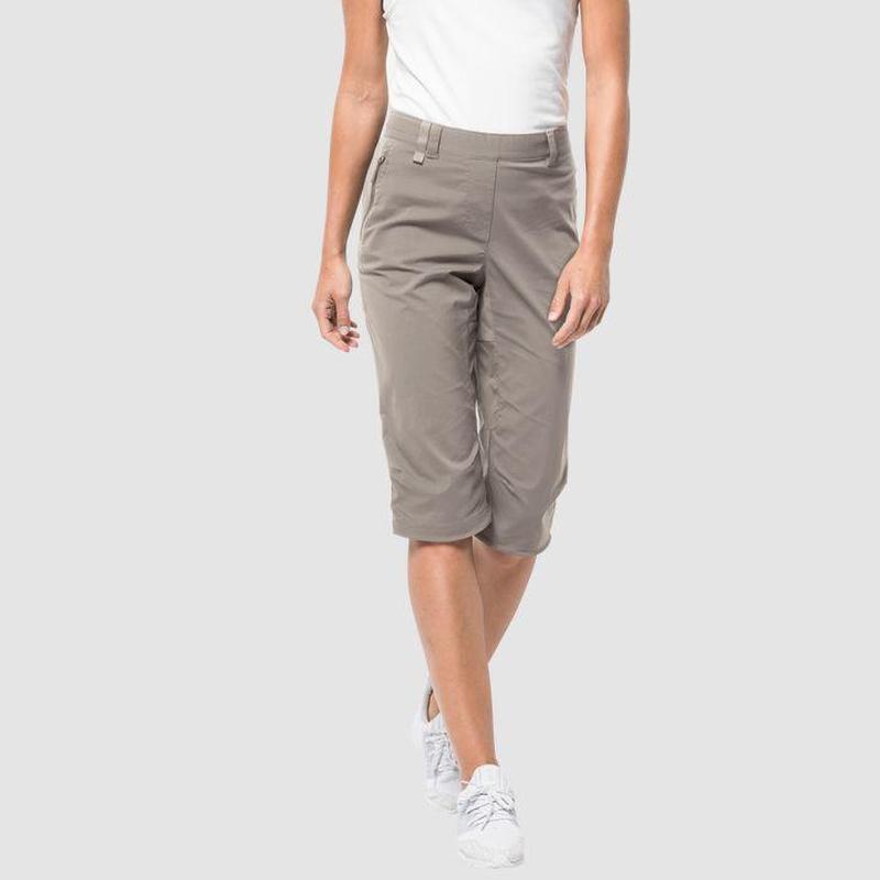 Jack Wolfskin Activate Light Women's 3/4 Length Trousers - Moon Rock-Shorts-Outback Trading