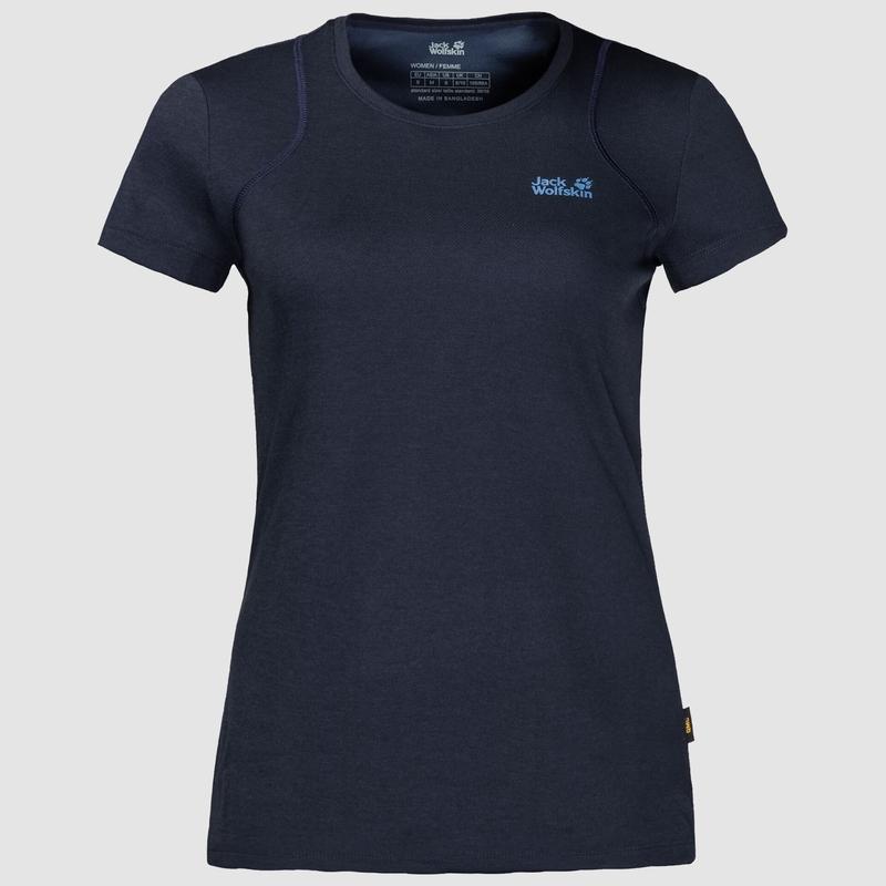 Jack Wolfskin Sky Range T Women's T-Shirt - Midnight Blue-Technical Tee's-Outback Trading