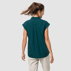 Jack Wolfskin Women's Mojave Shirt - Teal Green-Shirts & Blouses-Outback Trading