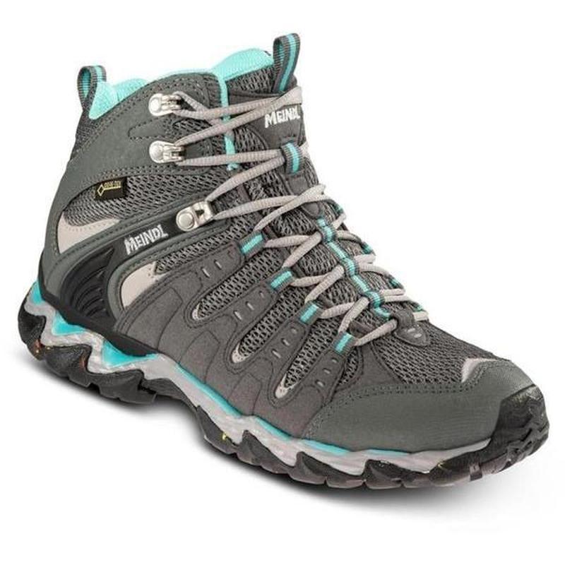 Meindl Respond ll Mid Women's GTX Walking Boots - Anthracite/Turquoise-Walking Boots-Outback Trading