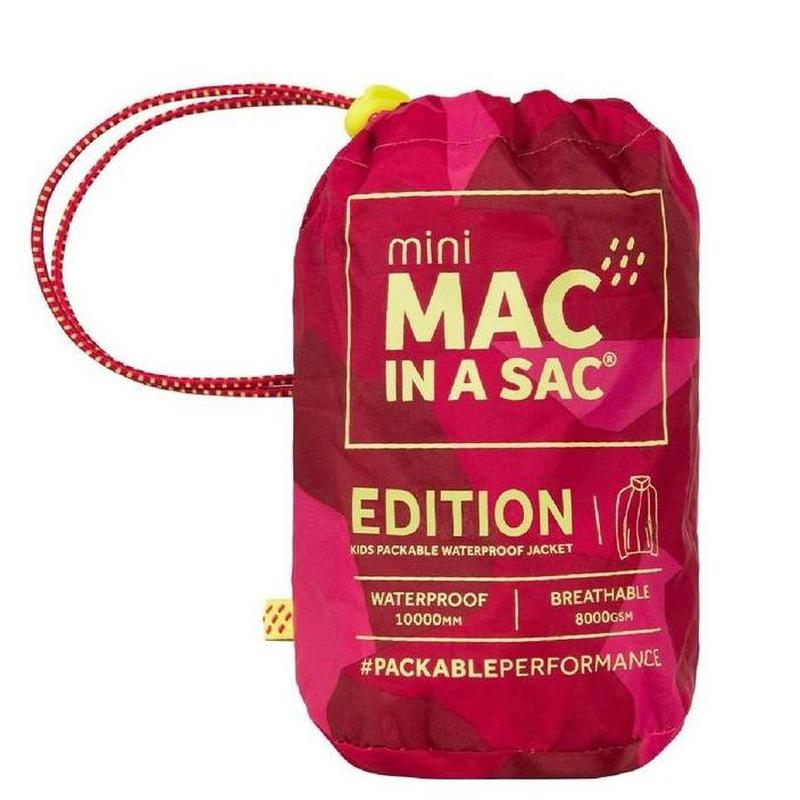 Mini Mac In A Sac Kids Packable Waterproof Jacket - Pink Camo-Packable waterproof-Outback Trading