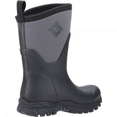 Muck Boots Arctic Sport Mid Short Women's Wellie - Black/Grey-Waterproof Boots & Wellingtons-Outback Trading