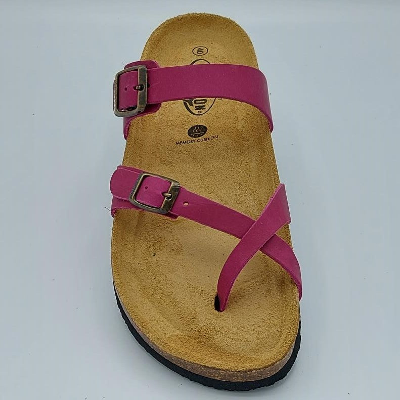 Plakton Savannah Women's Cork Sandals - Fuchsia